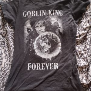 Labyrinth Goblin King Forever Ripple Junction size Med Gray t-shirt